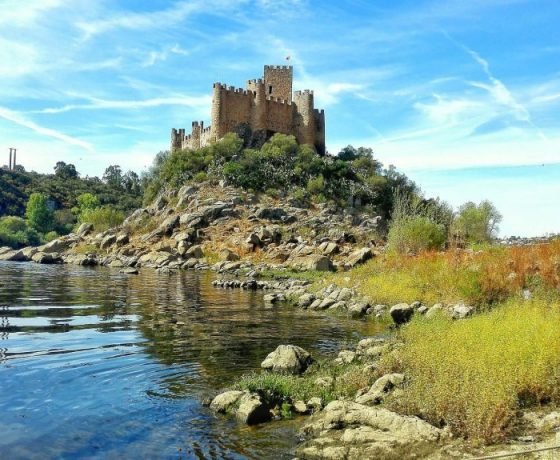 Castle surrounded by water